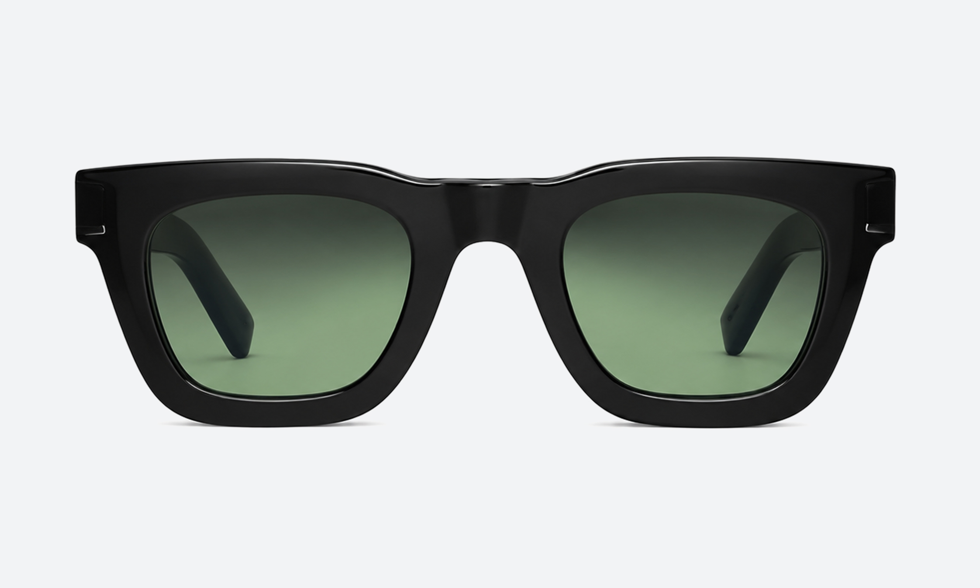 Close-up of how to test polarized sunglasses using a phone screen