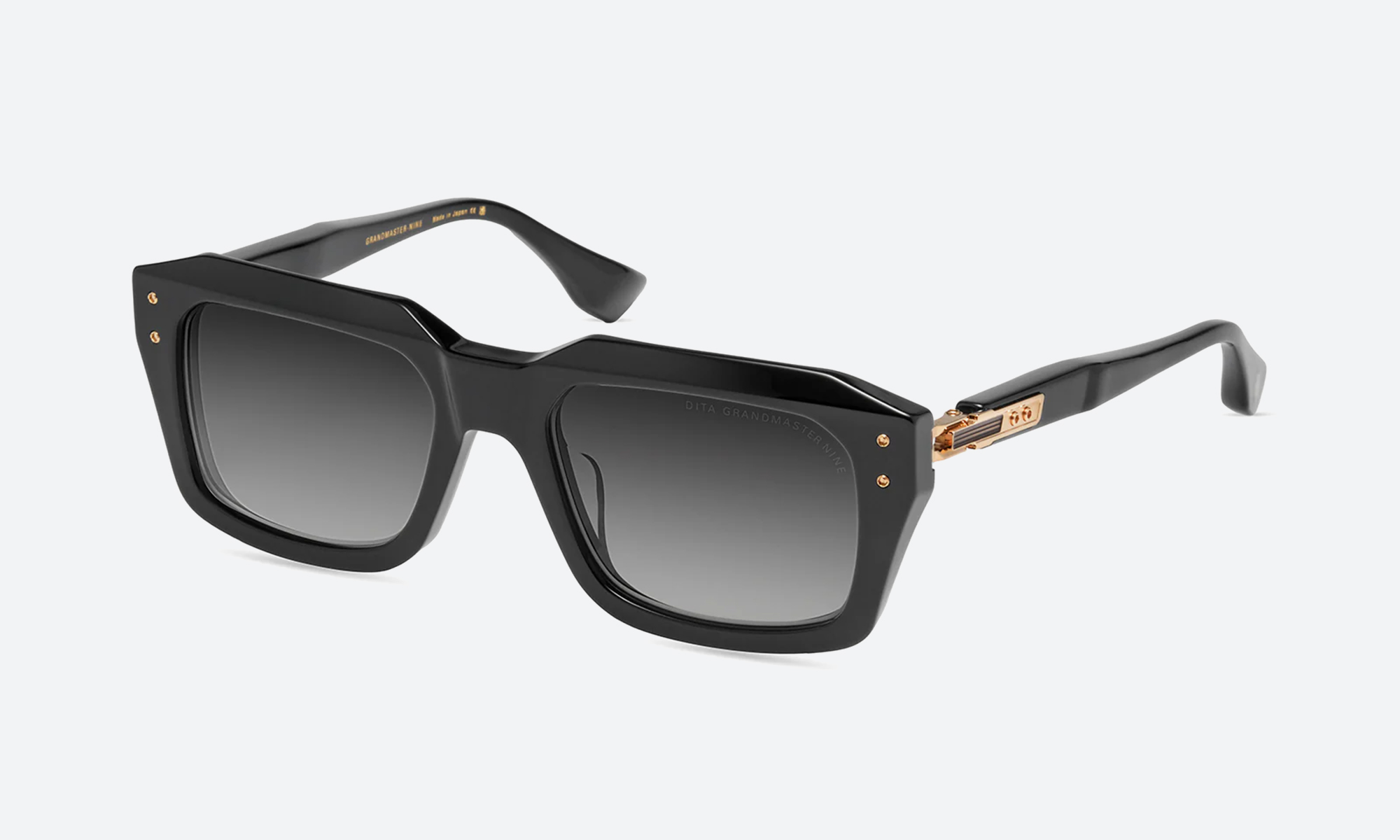 Dita GRANDMASTER-NINE-DTS464 Black - White Gold with Dark Grey to Clear Gradient