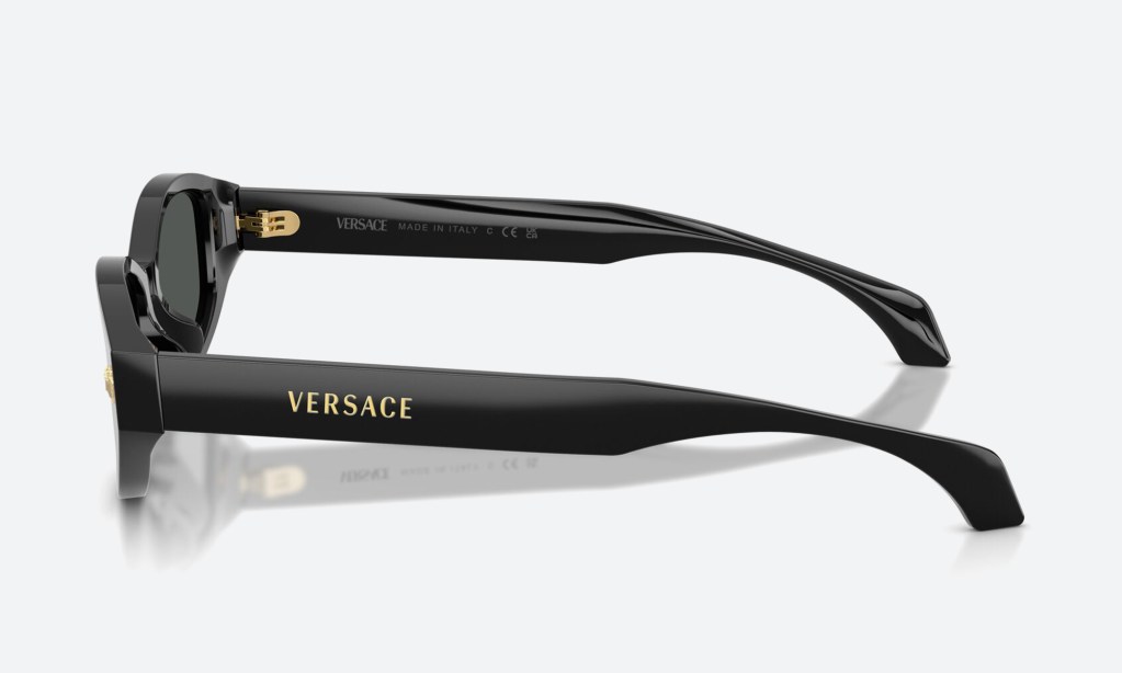 Lineup of current Versace frame styles in Havana, grey and gold