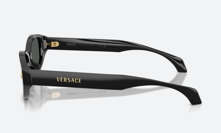 Lineup of current Versace frame styles in Havana, grey and gold