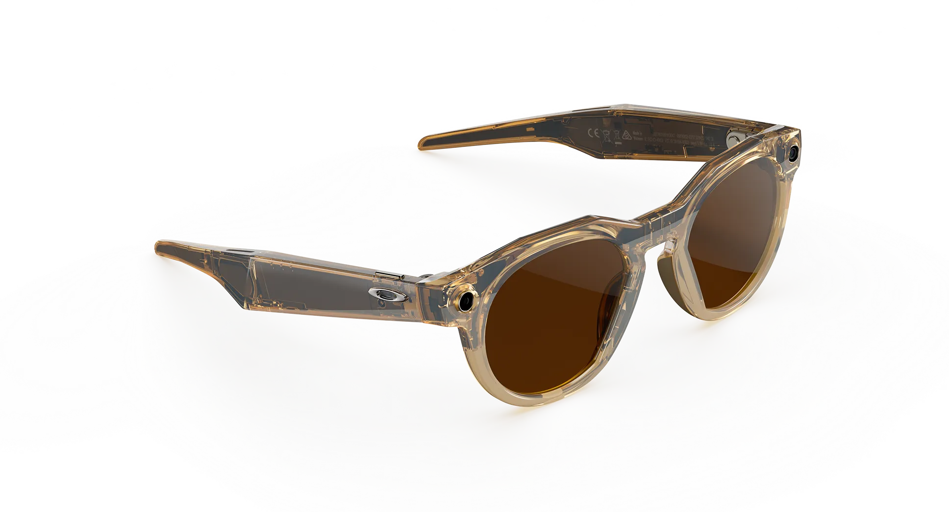 Eye-level capture angle from smart glasses against a phone held at chest height