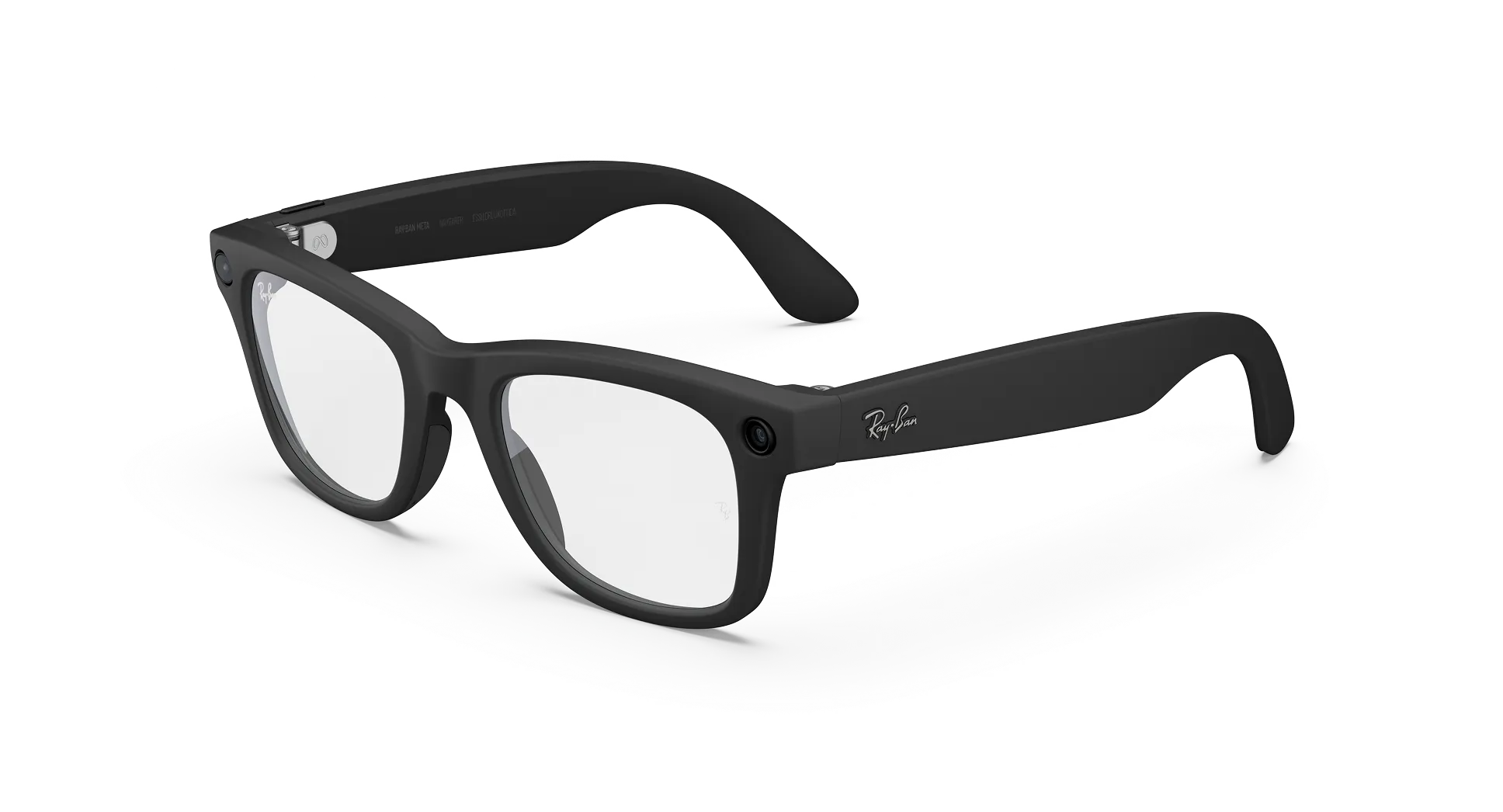 College student wearing Ray-Ban Meta Gen 3 glasses while walking across campus