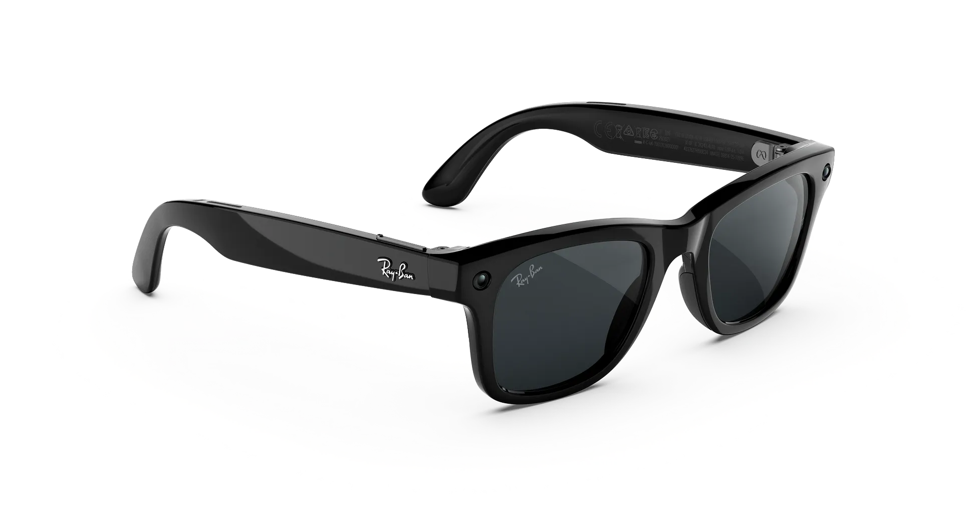 Feature callout graphic on glasses, ray-ban meta gen 3 features