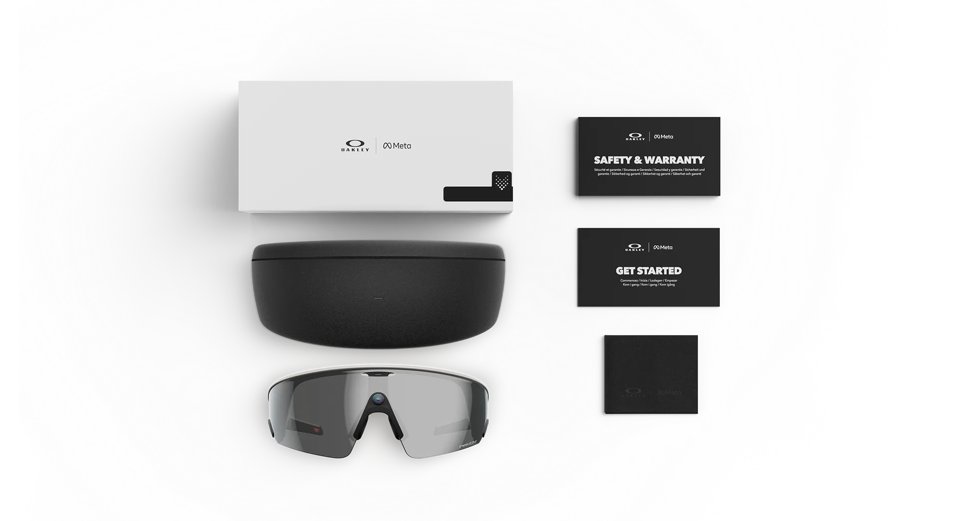 Fitness app screen with glasses, oakley meta vanguard garmin